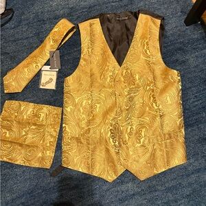 Golden suit top with tie and more